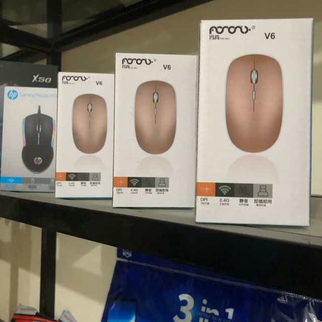 V6 branded wireless mouse